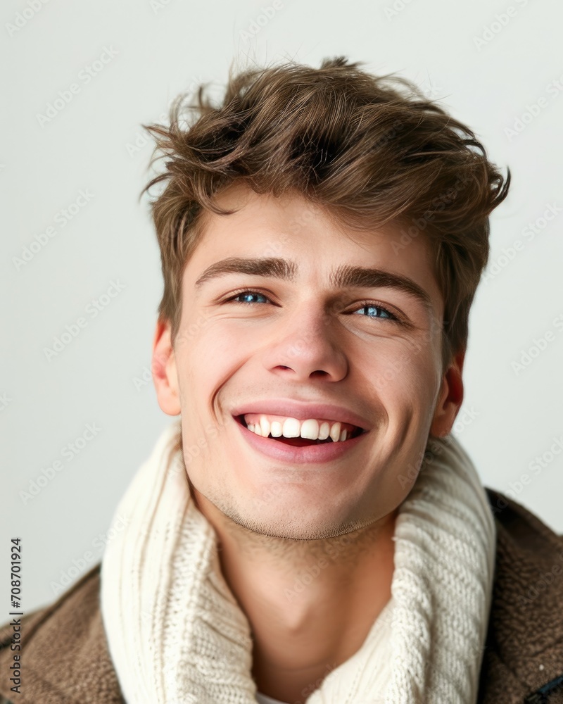 Handsome young smiling man white background Handsome young smiling man white background