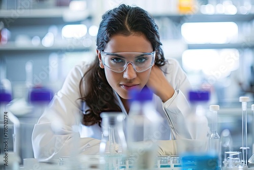 Model as a science professional In a laboratory