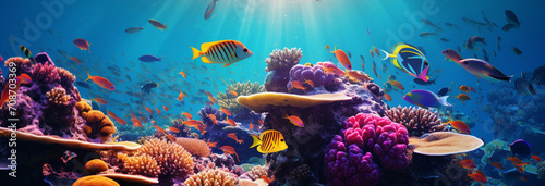coral reef with fish © Daniel