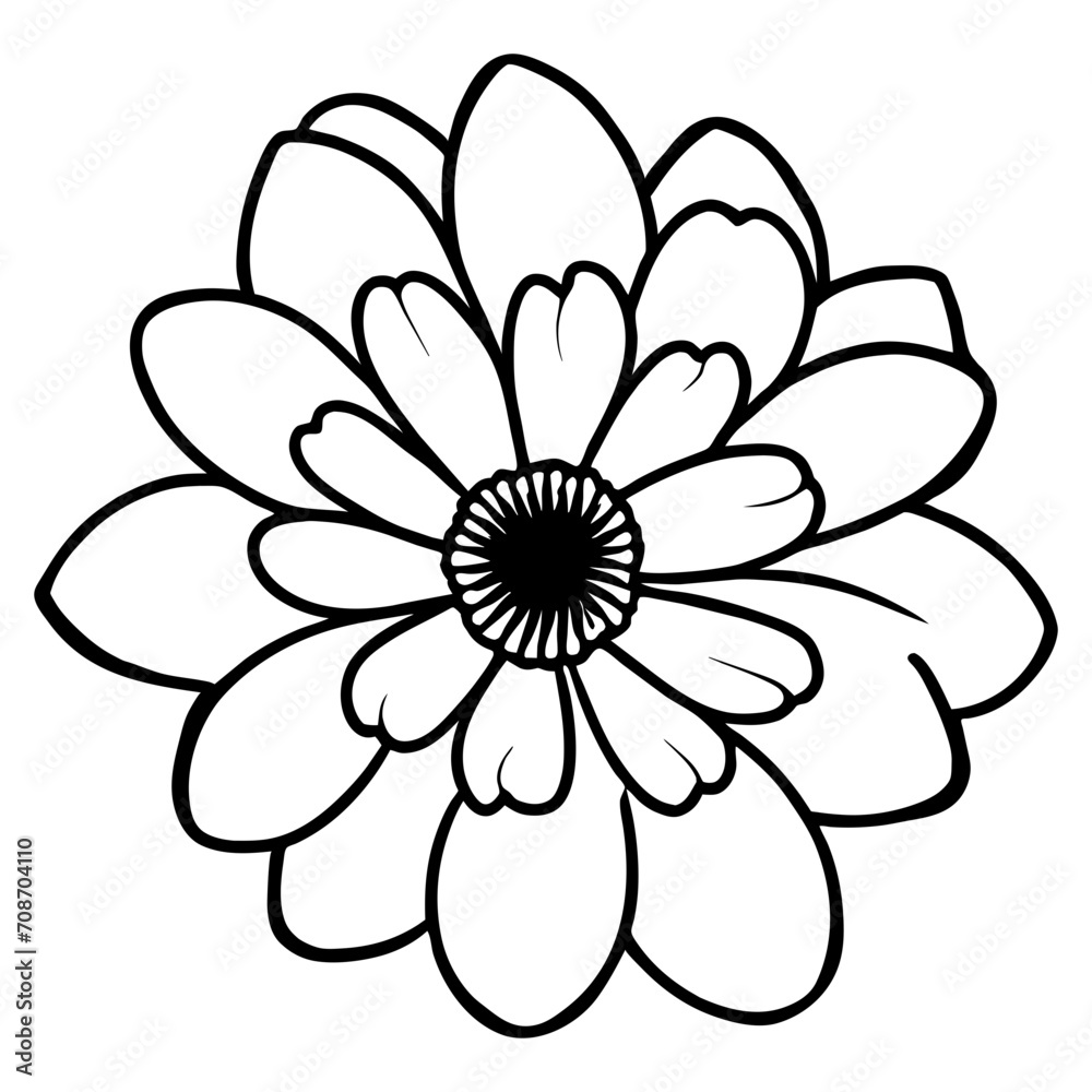 Hand drawn simple flower illustration