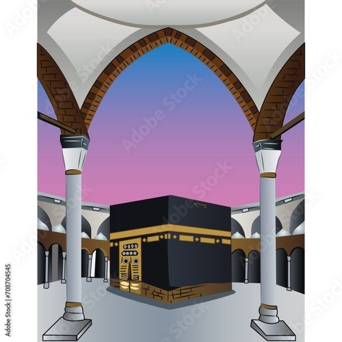 Kaaba vector design for hajj