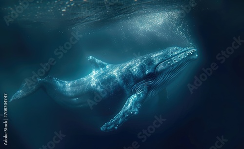 whale swimming in the sea