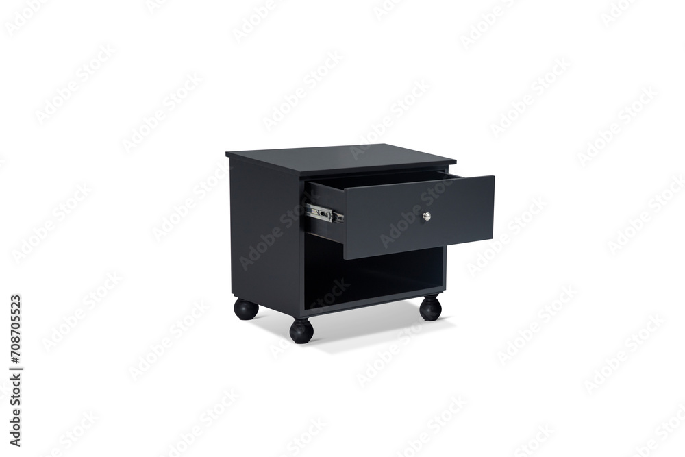 black modern wood bedside table isolated on white background
black modern wood bedside table isolated on white background
