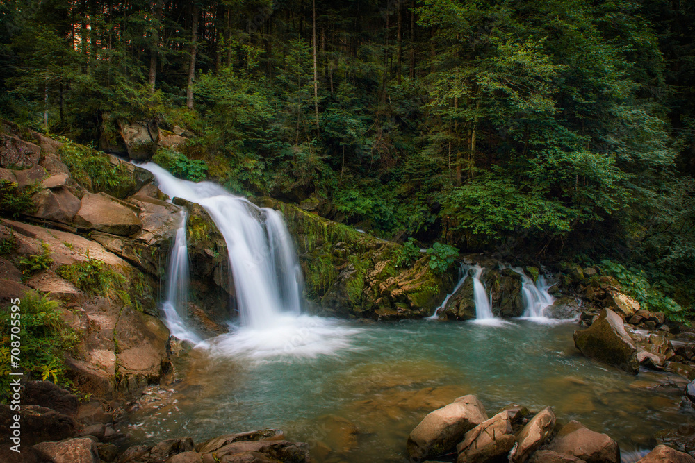 waterfall in the forest waterfall in the forest