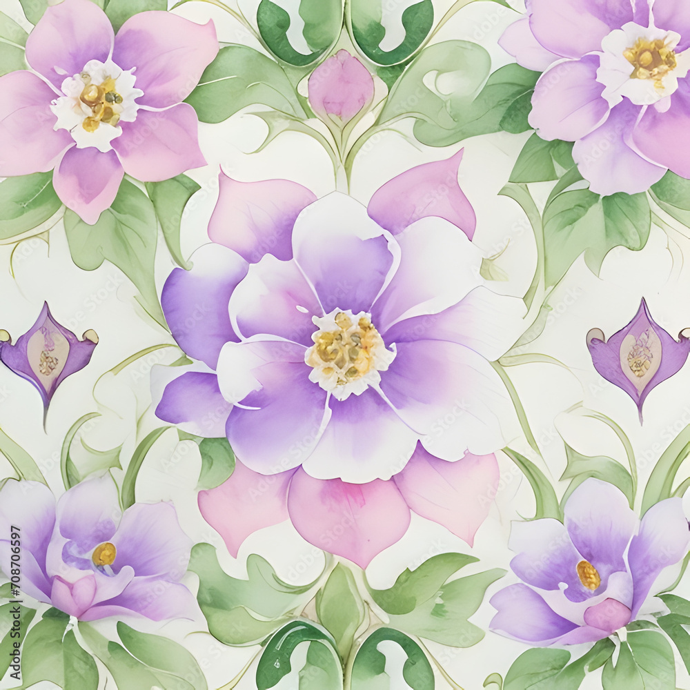 Springtime Melody: Lush Watercolor Floral Print
