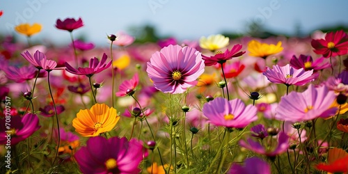 They're like a burst of colors, standing out and making the whole field vibrant. 