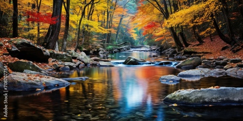 The colors blend and flow, creating a beautiful, artistic representation of nature's fall beauty 