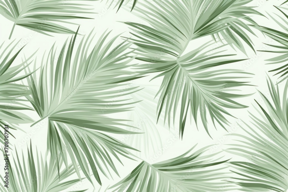 Abstract pattern with green tropical palm coconut leaves