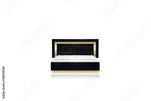 double bed isolated under the white background 