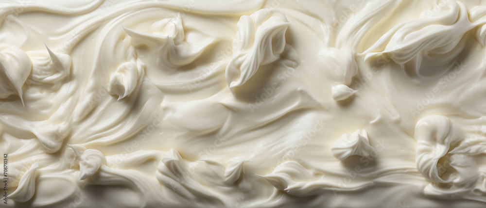 Obraz premium whisked white chocolate creamy texture 