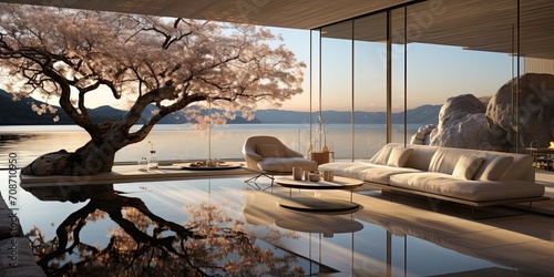 peaceful escape designed for serene contemplation. Minimalist design