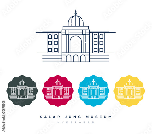 Salar Jung Museum - Hyderabad, Telangana - Stock Illustration photo