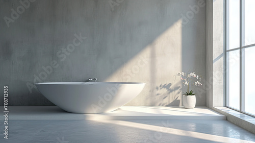 The bathroom banner with soft lighting in bright colors is an ideal place for relaxation and comfort. It is made in delicate and light shades, creating an atmosphere of calm and relaxation. 