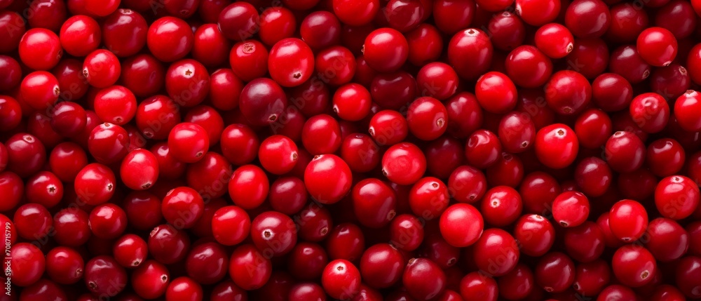 Vivid Red Cranberries in Abundance Vivid Red Cranberries in Abundance