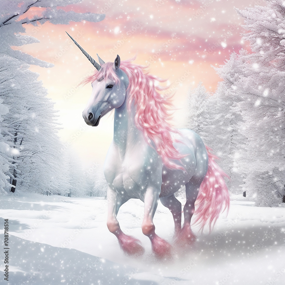 Beautiful horse unicorn mythology cute animal full of colors Beautiful horse unicorn mythology cute animal full of colors