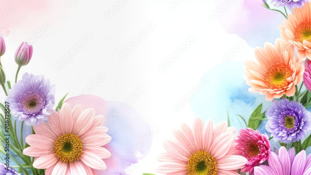 A lot of beautiful flowers. Beautiful festive background with place for text. A lot of beautiful flowers. Beautiful festive background with place for text.