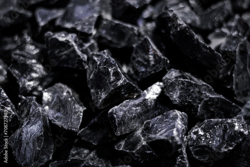 Black morion quartz. Mineral exchange. 