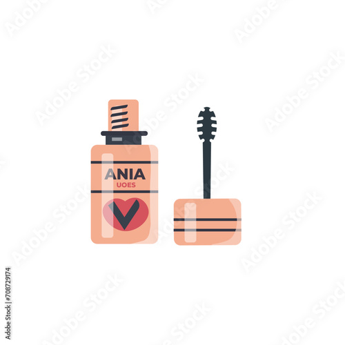 Mascara Eye Primer Women Feminine Product Vector Illustration