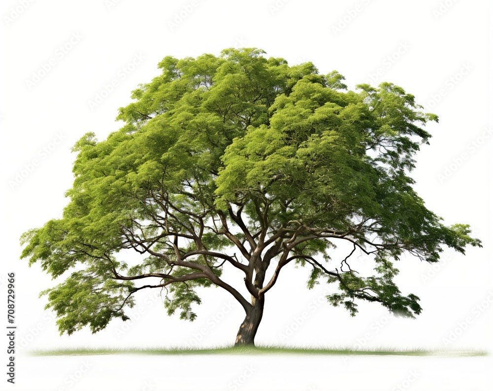 Obraz premium Green Tree Isolated On White Background
