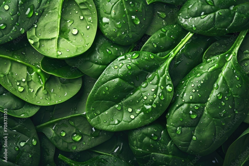 Fototapeta premium Fresh Spinach Leaves Background