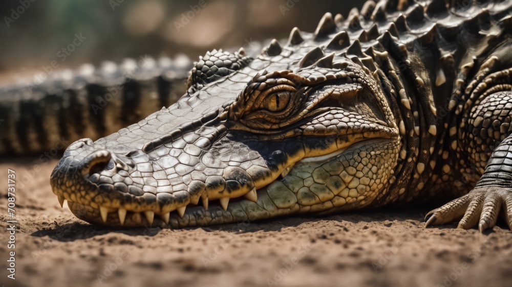Fototapeta premium head of a crocodile