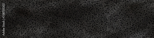 Charcoal black foam sponge seamless pattern. Synthetic material with bubble texture. Background made of vinyl acetate sheet. Bathtub or shower cleaner. Vector illustration.
