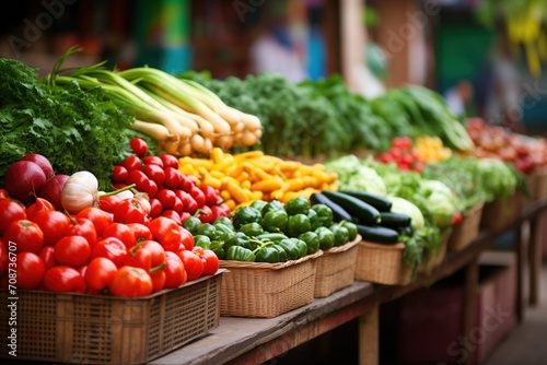 fresh vegetables on market