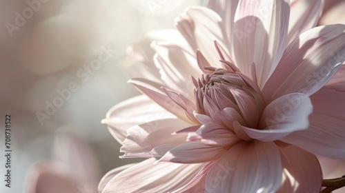  a close - up of a pink flower with a blurry background of the petals and the petals in the foreground is a blurry image of the background.