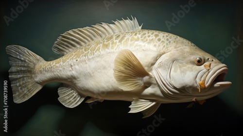  a large white fish with it's mouth open and it's mouth wide open, with it's mouth wide open and it's mouth wide open. photo