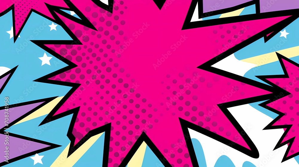 Pop art background. Comic pattern with starburst and halftone. Cartoon retro sunburst effect with dots. Colorful banner. Vintage sunshine texture. Vector illustration. Pop art background. Comic pattern with starburst and halftone. Cartoon retro sunburst effect with dots. Colorful banner. Vintage sunshine texture. Vector illustration.