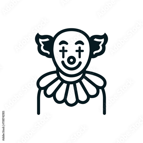 Clown icon line icon. Vector illustration, symbol logo design style