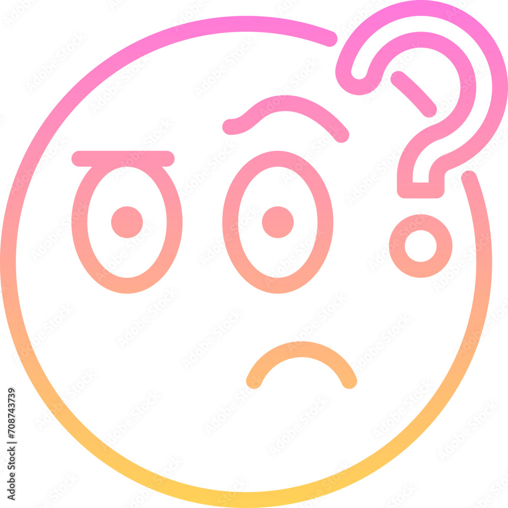 Obraz premium Confused emoji
