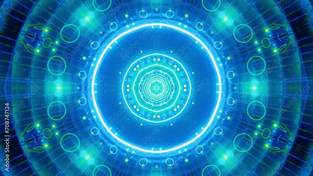 Mandala 3D Kaleidoscope seamless loop Psychedelic