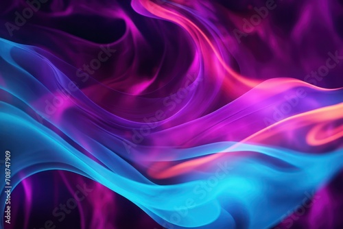 pink purple blue neon purple smoke fire motion blur abstract background. Gas fuel and renewable energy concept horizontal banner. 