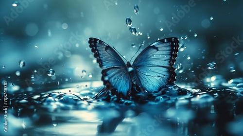 butterflies in the water