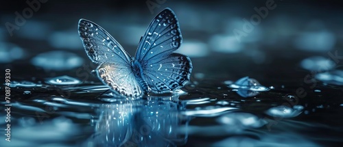 butterflies in the water photo