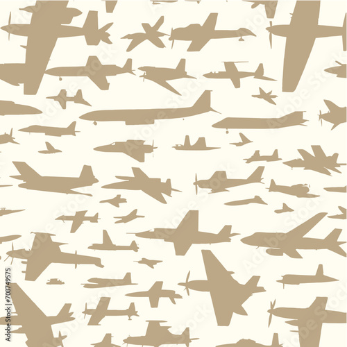 Seamless military aircraft pattern
