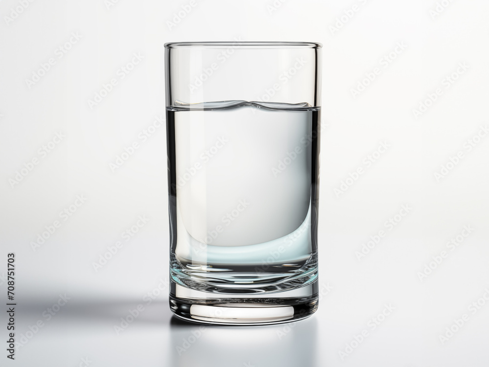 A clear glass with fresh water A clear glass with fresh water