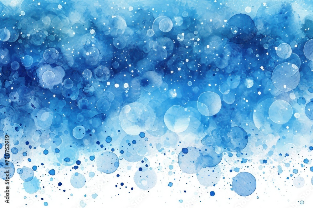 blue watercolor background with circles