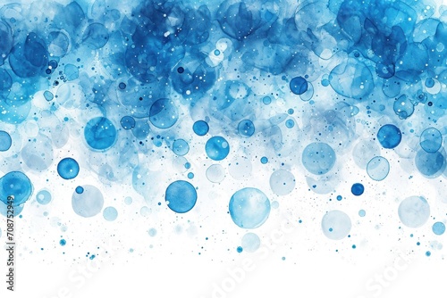 blue watercolor background with circles