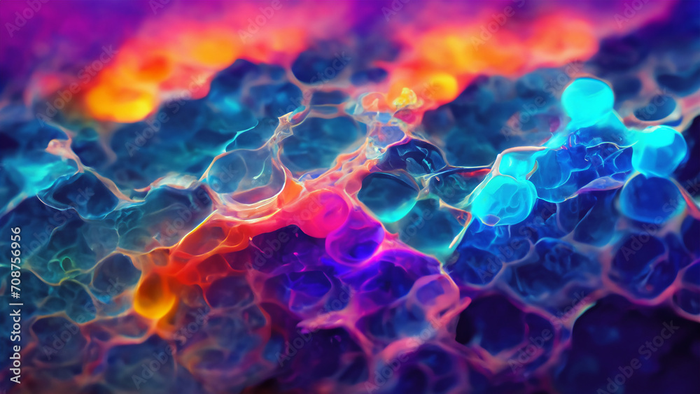 Colorful texture of the chemical in the liquid - Generative AI