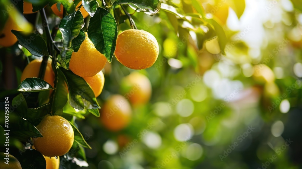 a tree filled with lots of ripe lemons on it's branches with green leaves and bright sunlight shining through the leaves on the branches of the branches of the tree. a tree filled with lots of ripe lemons on it's branches with green leaves and bright sunlight shining through the leaves on the branches of the branches of the tree.