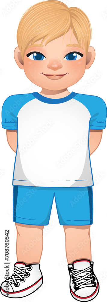 Bronze hair boy in blue sportswear cartoon PNG Bronze hair boy in blue sportswear cartoon PNG