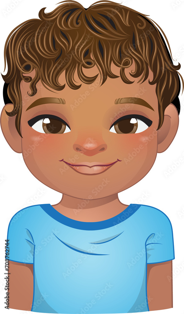 American African little boy face, avatar, black kid head with curly short hair cartoon PNG American African little boy face, avatar, black kid head with curly short hair cartoon PNG