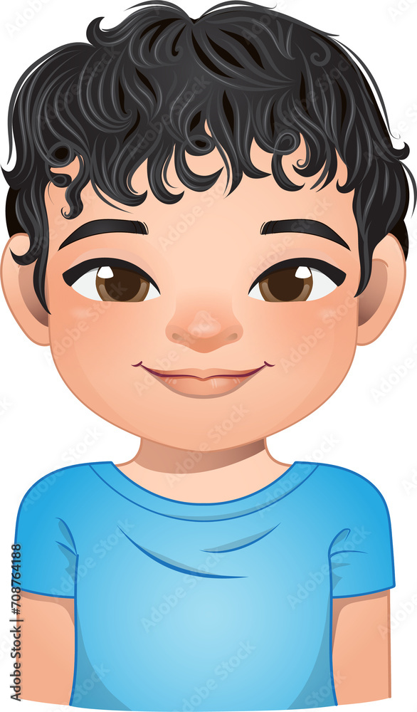 Little boy face, avatar, kid head with dreadlocks hair cartoon PNG