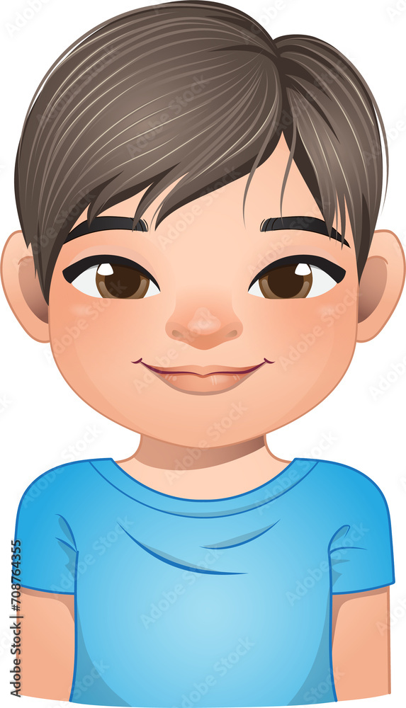 Little boy face, avatar, kid head with short hair wearing blue t shirt cartoon PNG Little boy face, avatar, kid head with short hair wearing blue t shirt cartoon PNG