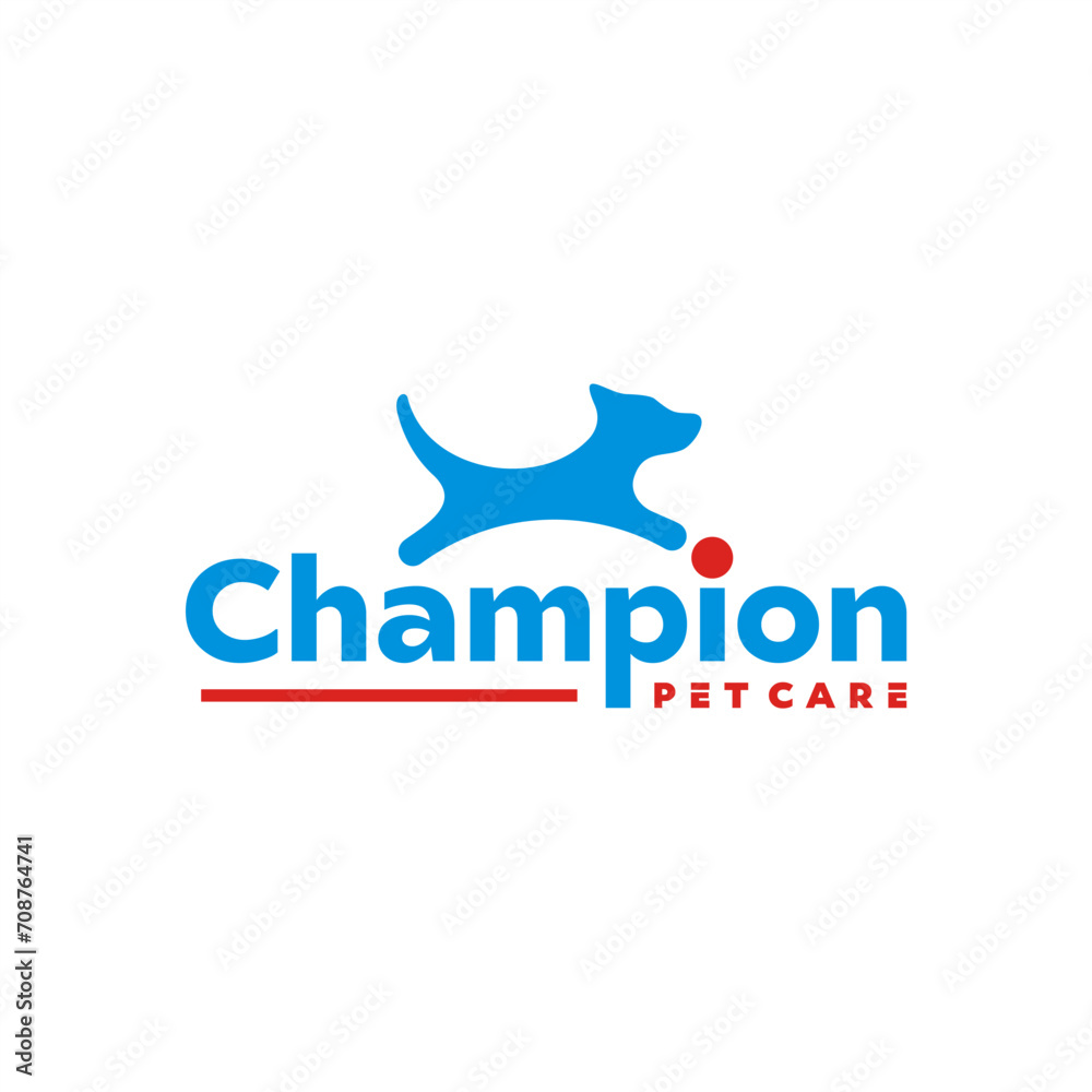 dog pet logo design vector