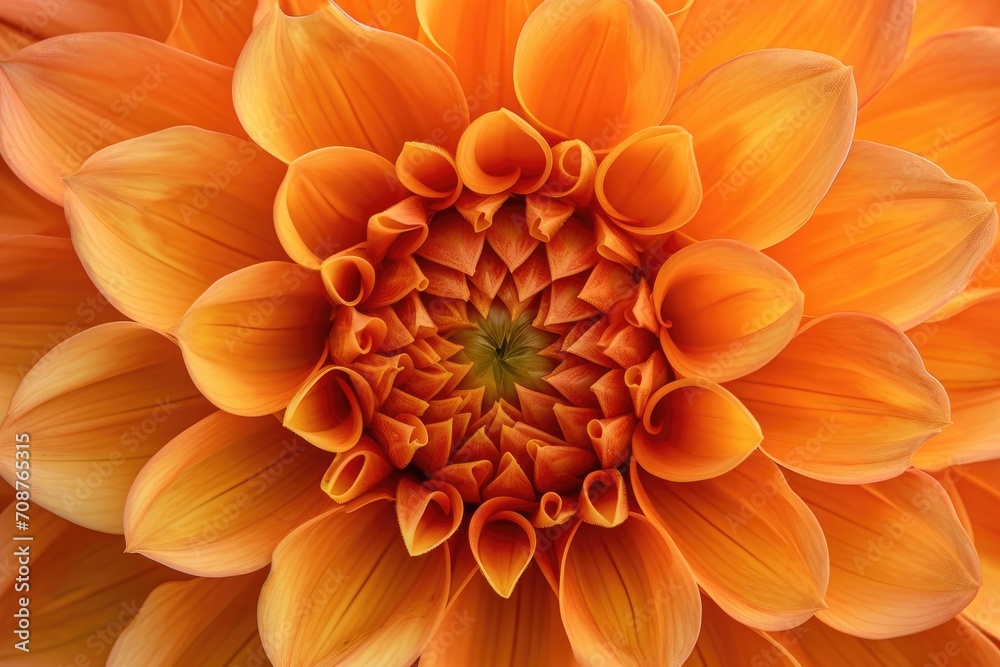 Fototapeta premium An orange dahlia flower close up