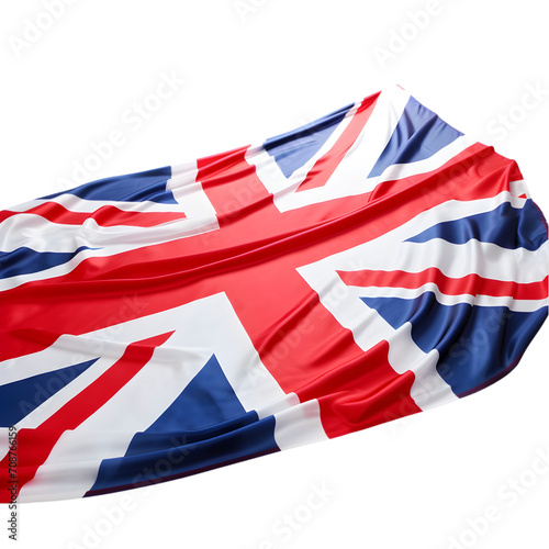 UK Flag Cloth on transparent background PNG image