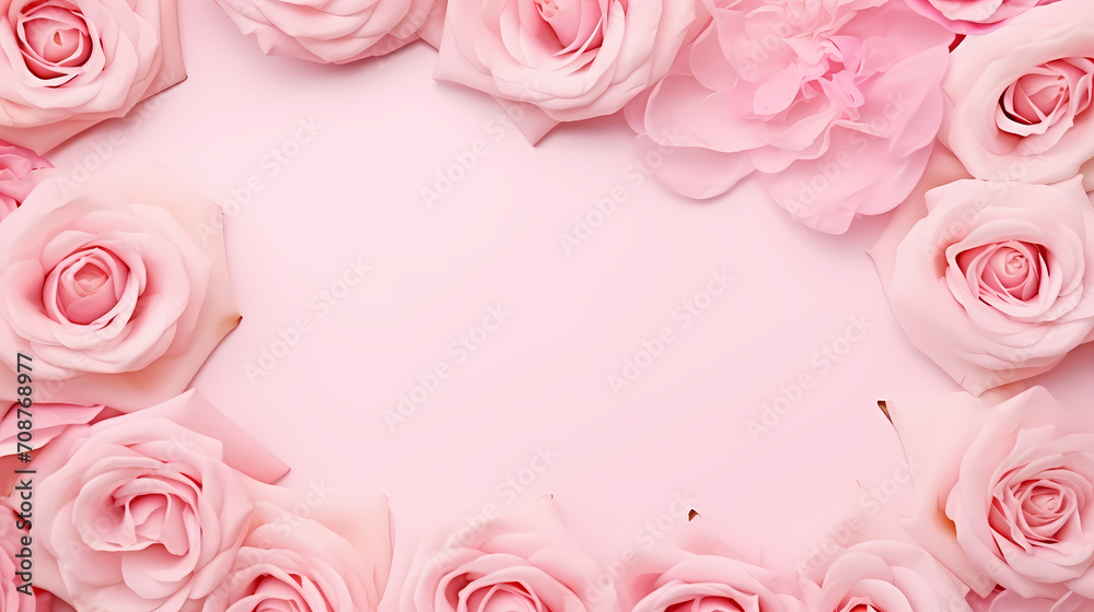 Empty floral frame with copy space for greeting card or invitation design Empty floral frame with copy space for greeting card or invitation design